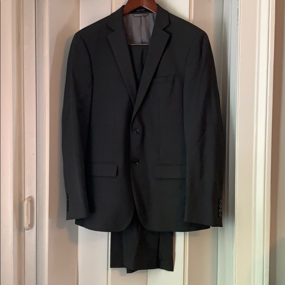 Macy’s two-piece suit. Dark grey. Great condition